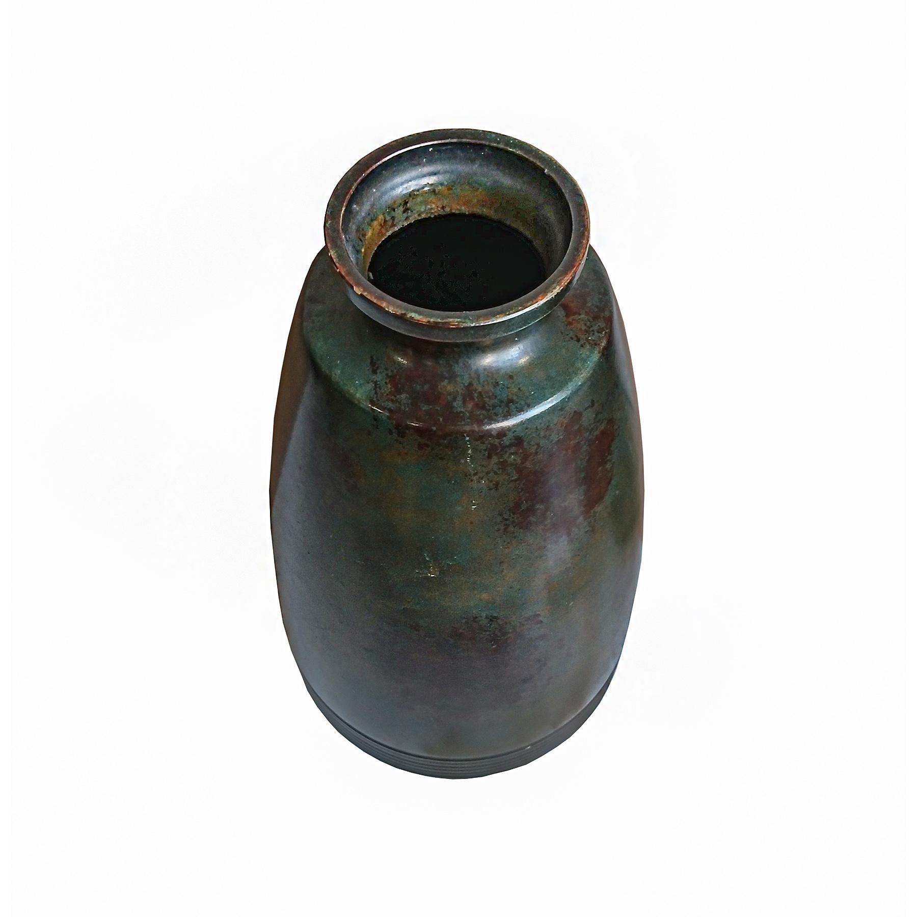 Giapponese Vaso giapponese in ottone, inizio XX secolo in vendita
