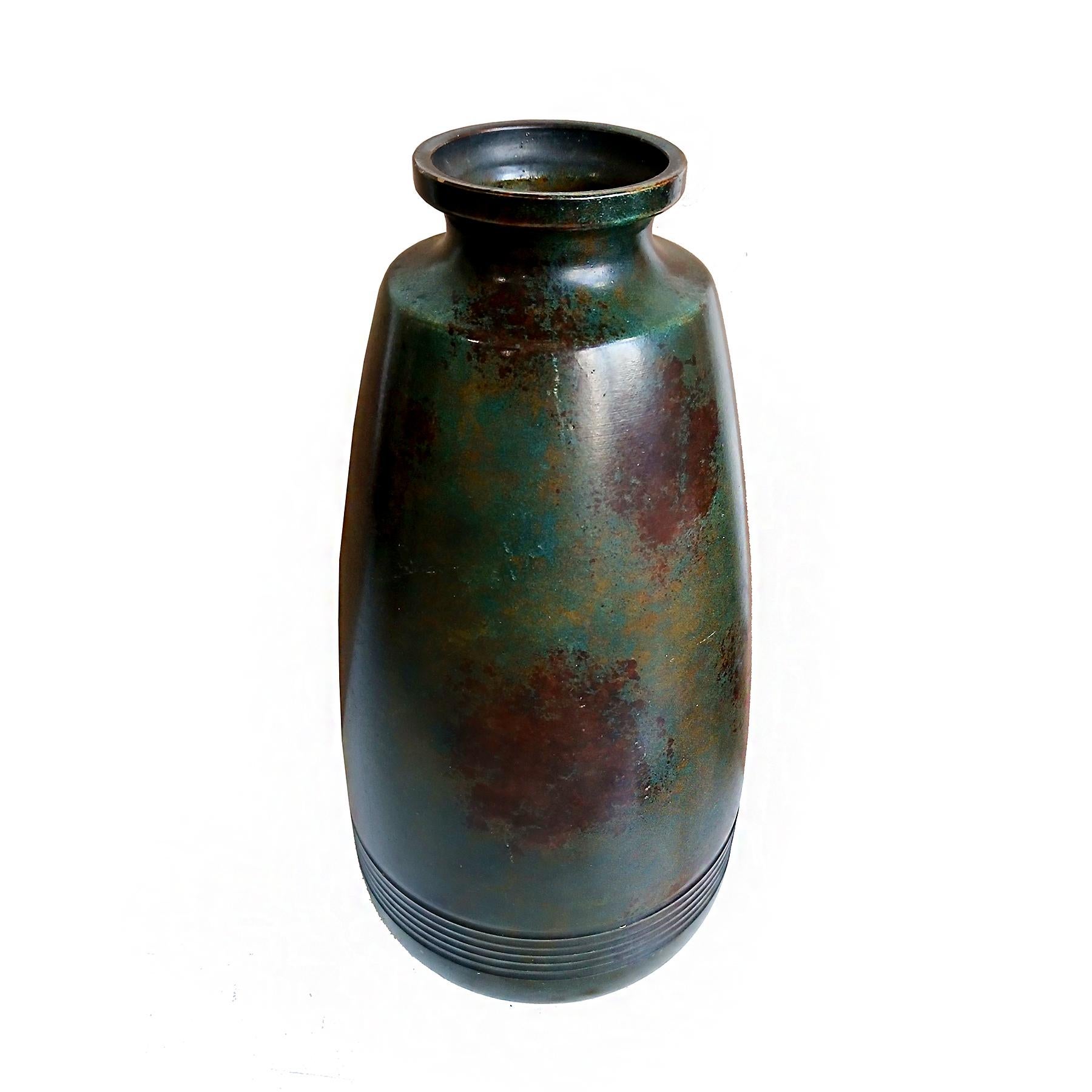 Fatto a mano Vaso giapponese in ottone, inizio XX secolo in vendita