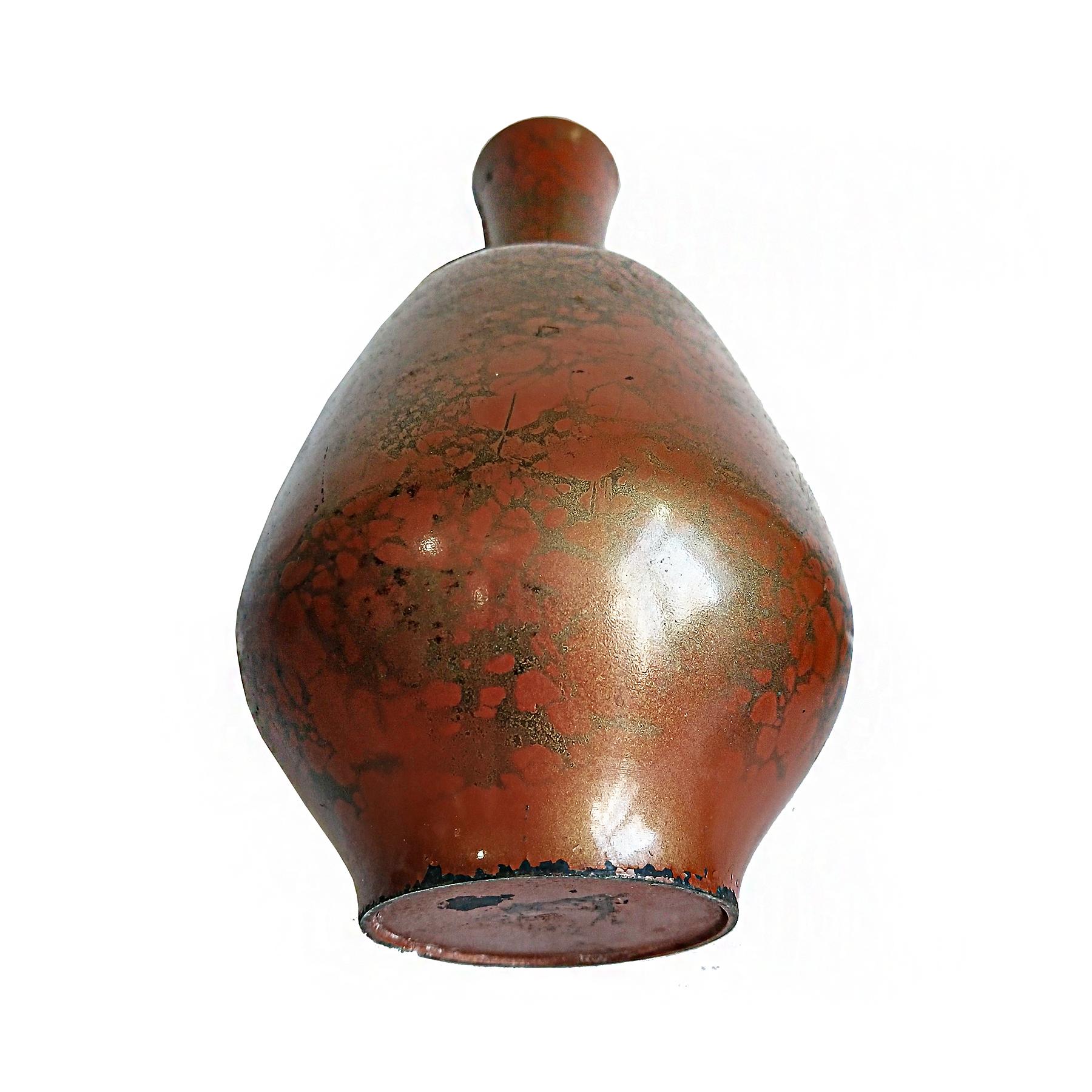 Inizio XX secolo Vaso giapponese in ottone, inizio XX secolo in vendita