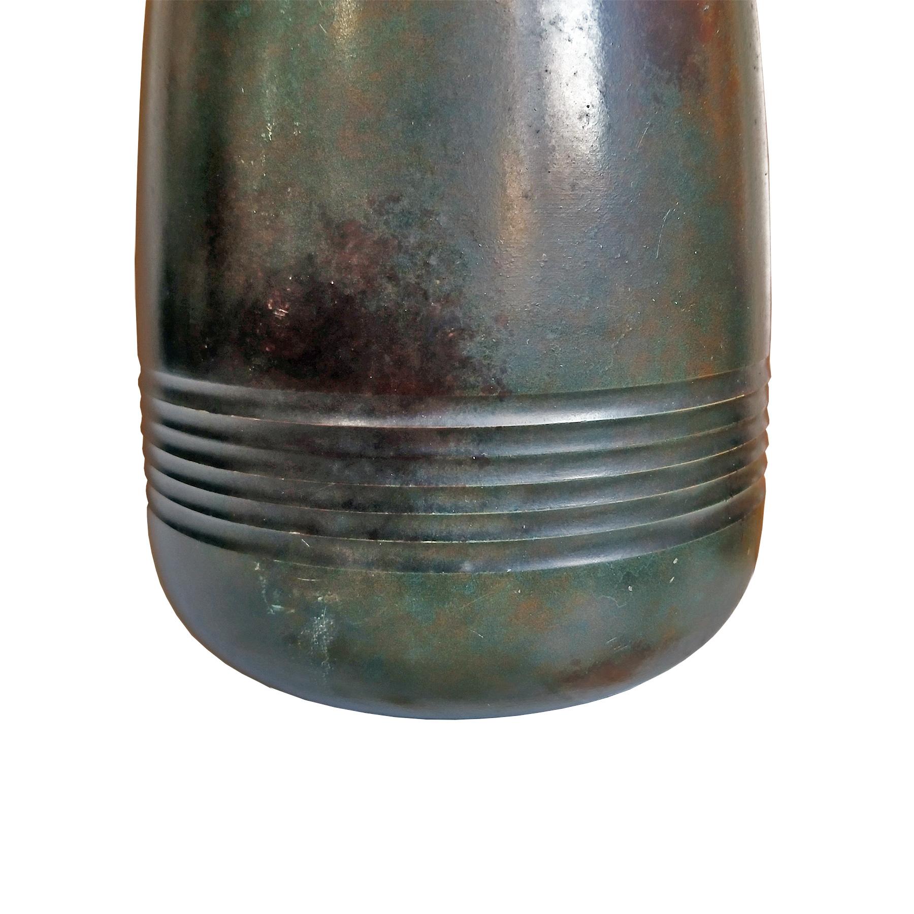 Ottone Vaso giapponese in ottone, inizio XX secolo in vendita