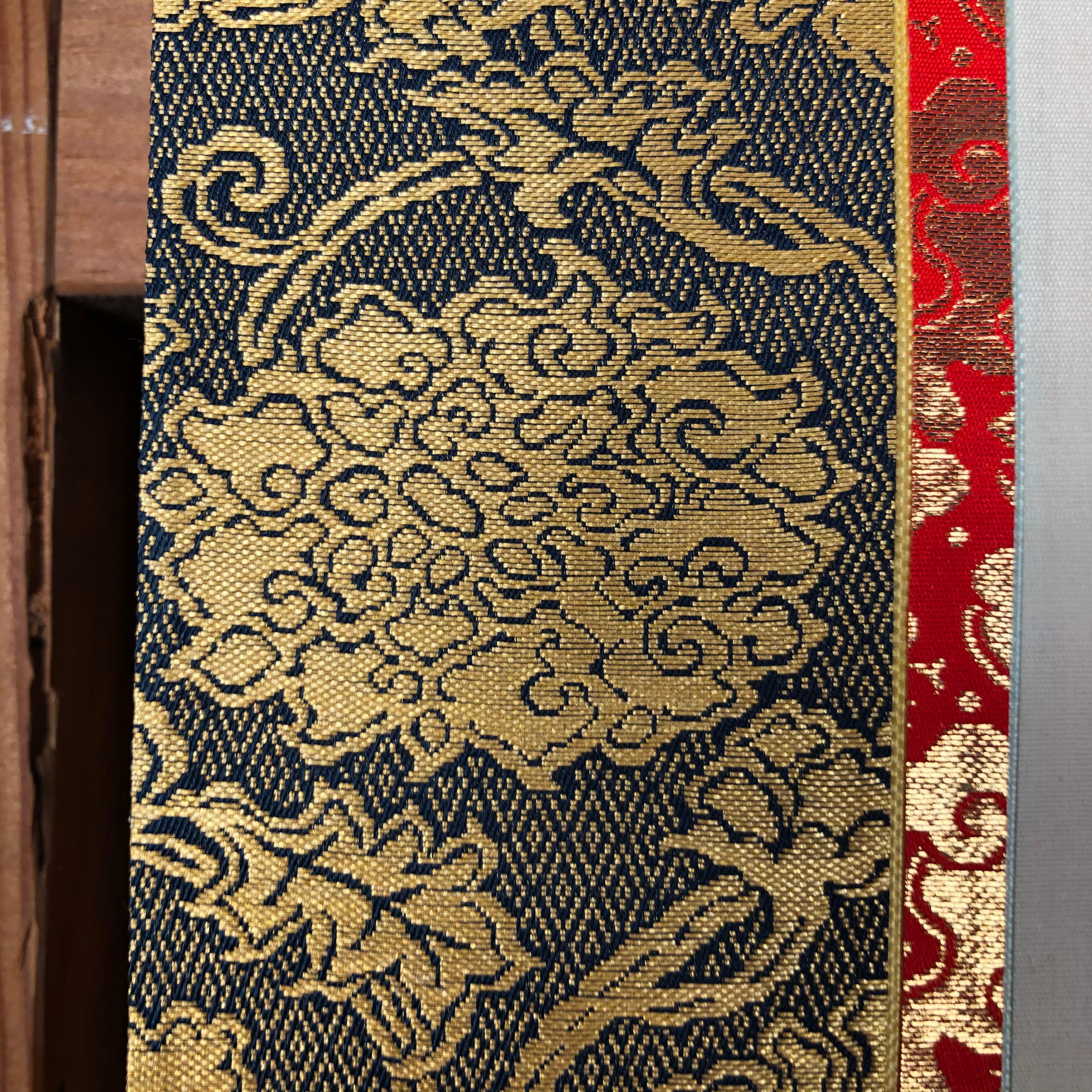 Japanese Brilliant Colors Kanon Guanyin Buddha Pilgrimage Silk Scroll, Signed 10