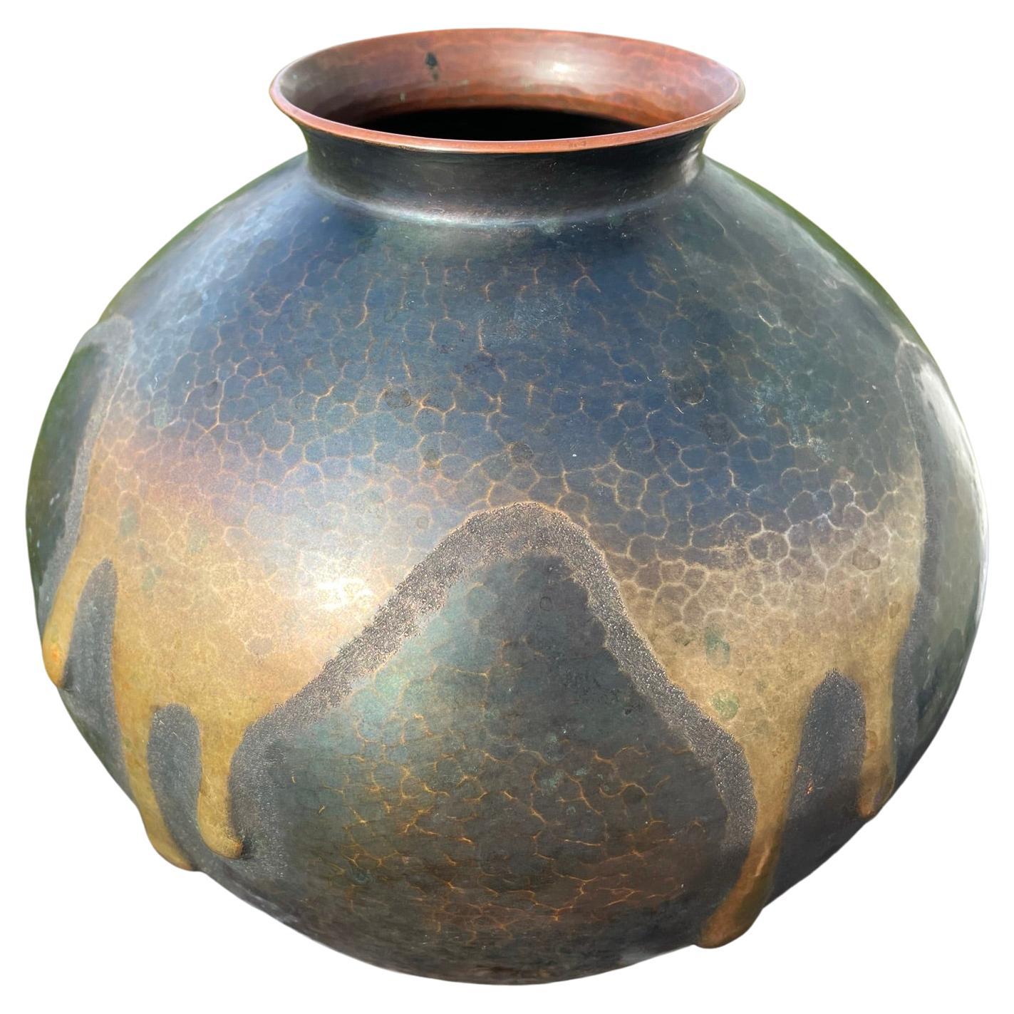 Japanese Brilliant Drip Glaze Vase, Signed Box 6