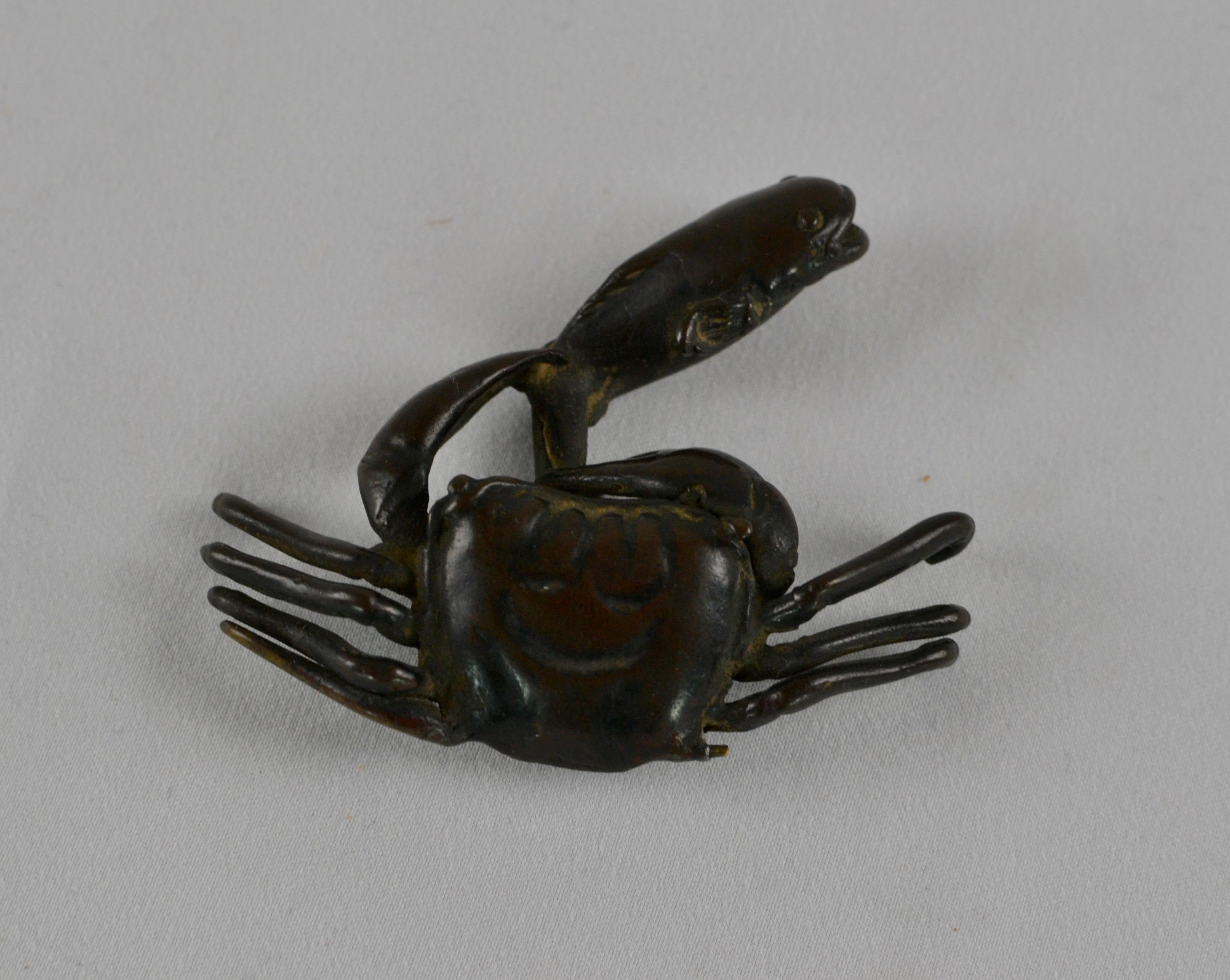 Japanese Bronce Crab, 19th Century 3