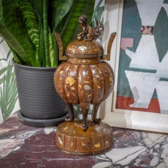 Japanese Bronze and Mixed Metals Koro by Kumagai, Meiji Period