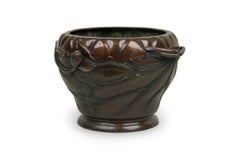 Japanese Bronze Bamboo Relief Jardiniere