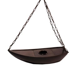 Japanese Bronze Boat Hanging Flower Container