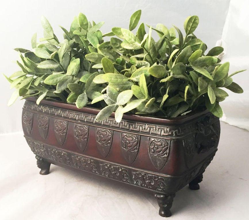 Japanese Bronze Bonsai Planter from the Meiji Period For Sale 5