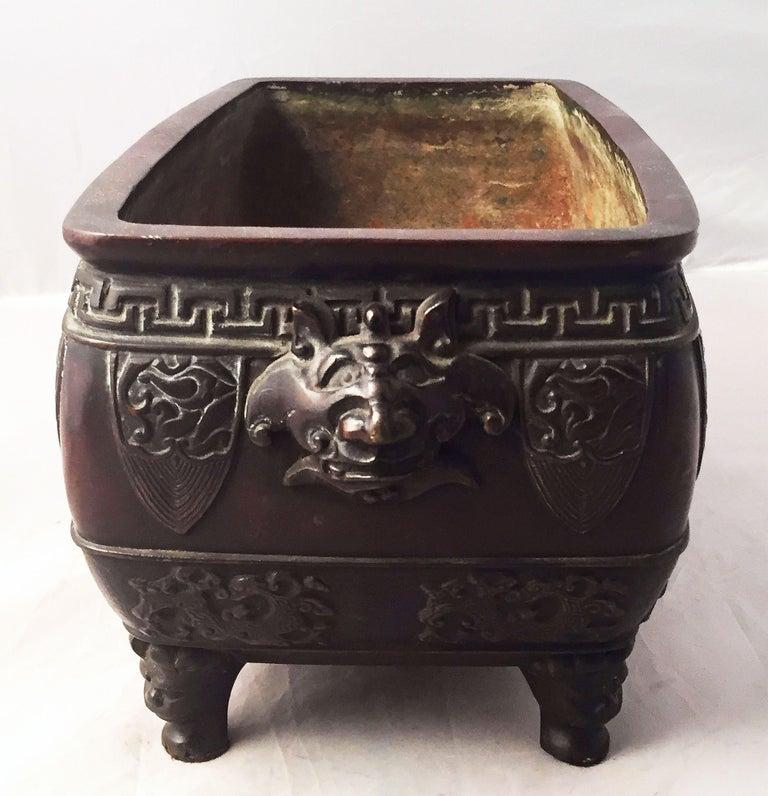 Japanese Bronze Bonsai Planter from the Meiji Period For Sale 7