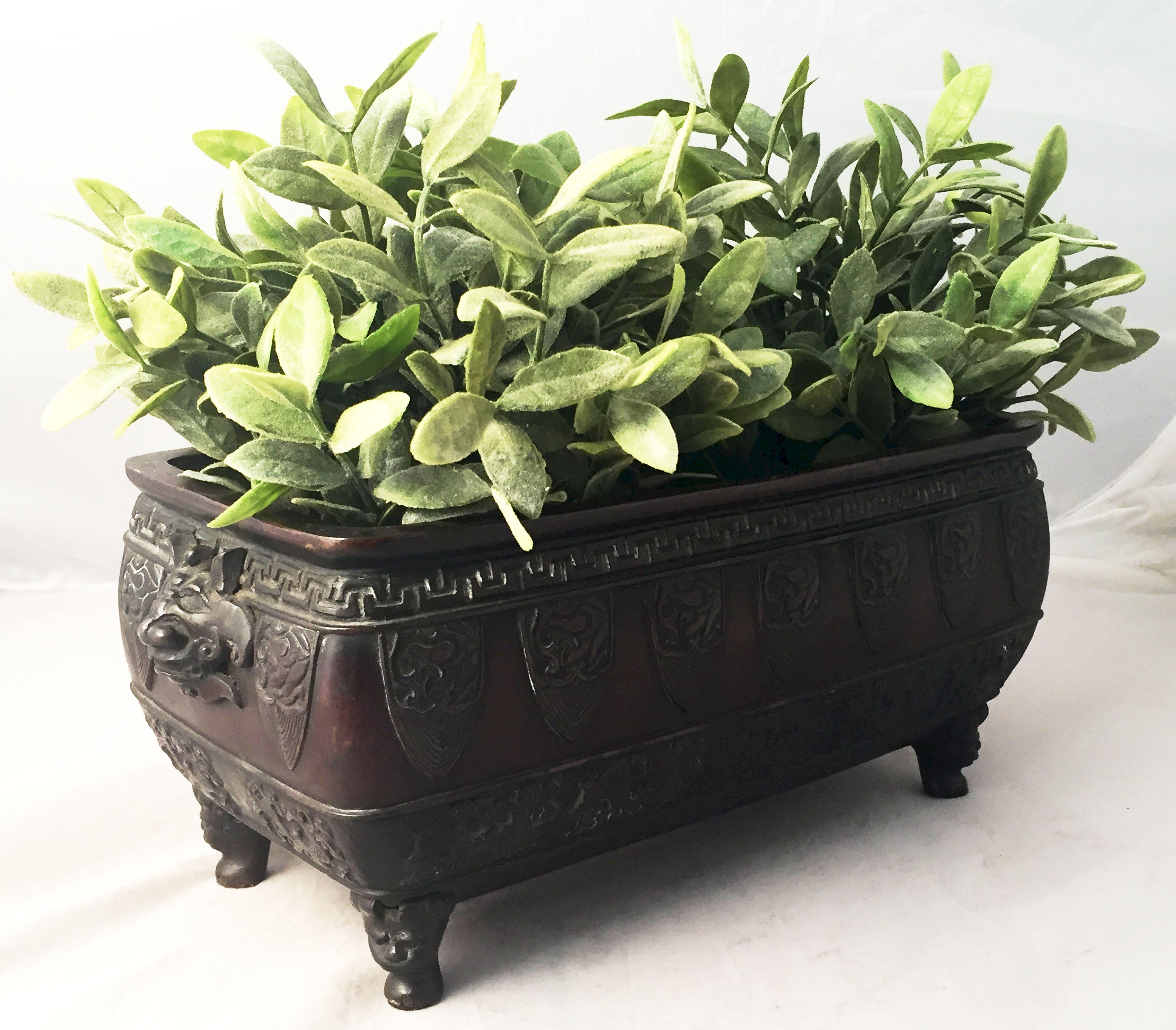 Japanese Bronze Bonsai Planter from the Meiji Period In Good Condition In Austin, TX