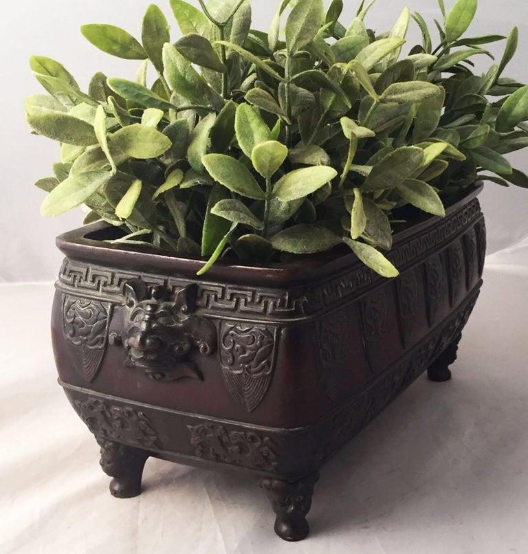Japanese Bronze Bonsai Planter from the Meiji Period For Sale 1