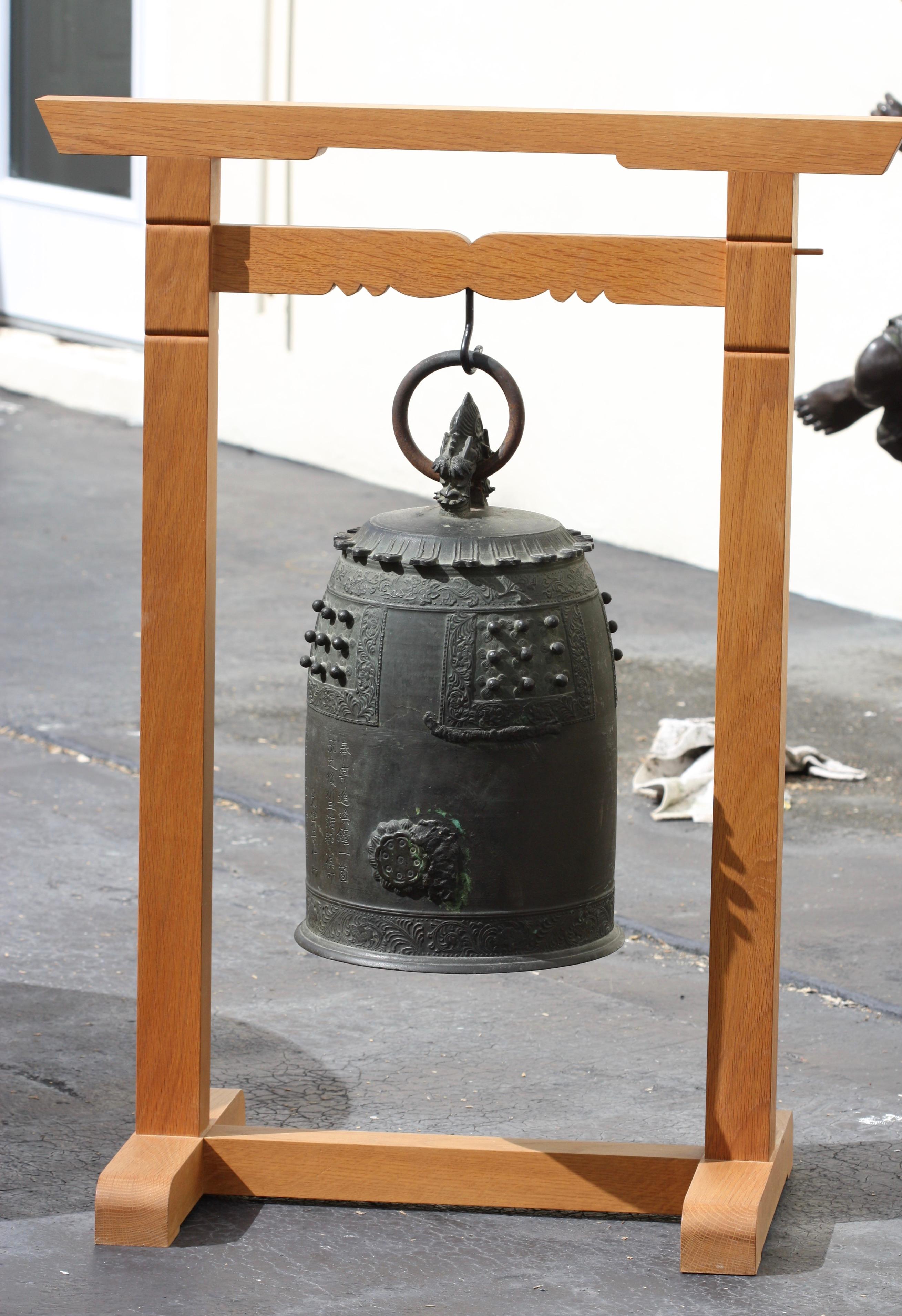 Japanese Bronze Bonsho Buddhist Temple Bell 18th/19th Century  2