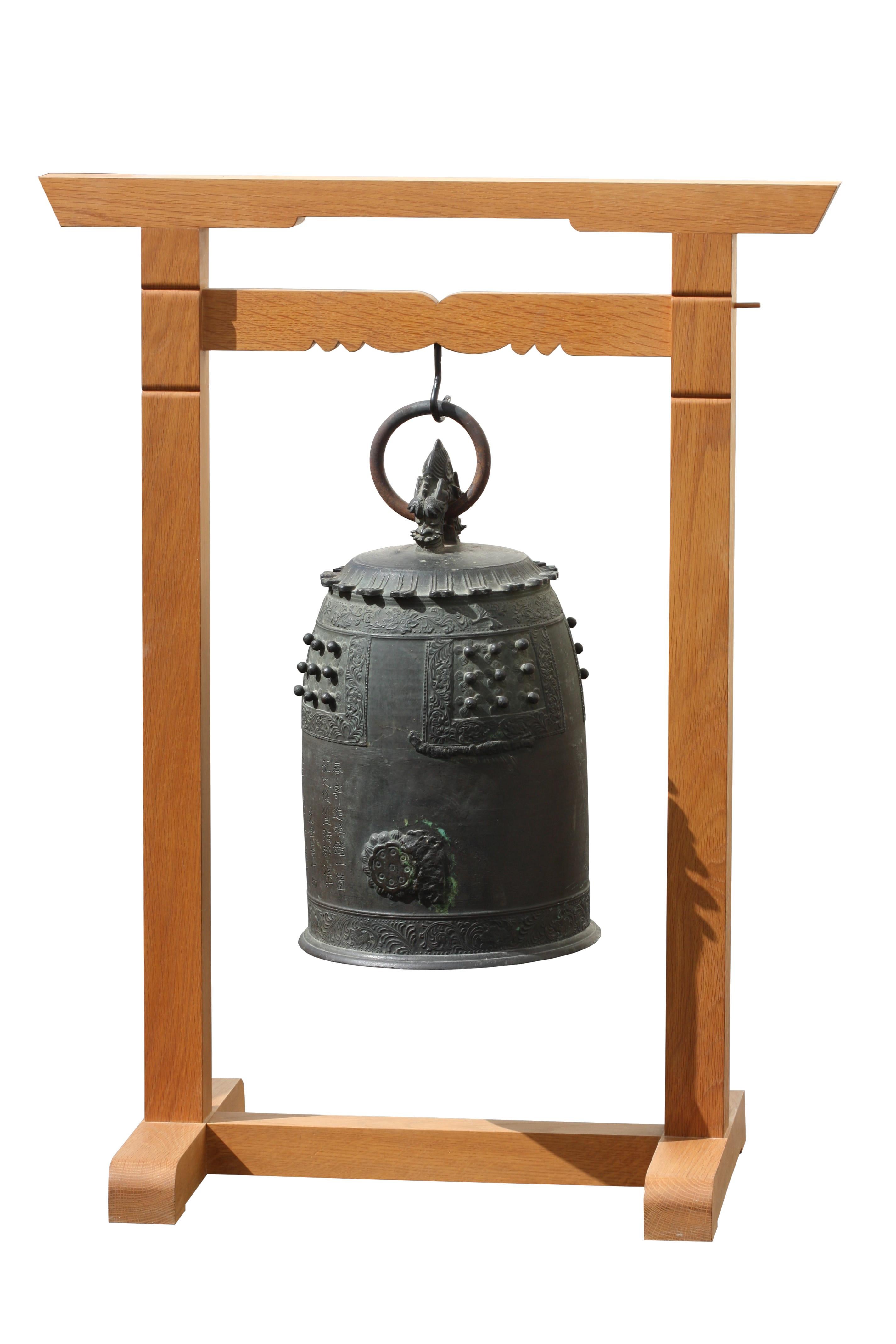 Japanese Bronze Bonsho Buddhist Temple Bell 18th/19th Century  3