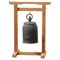 Japanese Bronze Bonsho Buddhist Temple Bell 18th/19th Century 