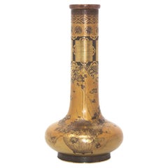 Antique Japanese Bronze Bottle Vase Takeuchi Sei