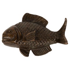 Japanese Bronze Bunchin or papper holder in the form of a fish