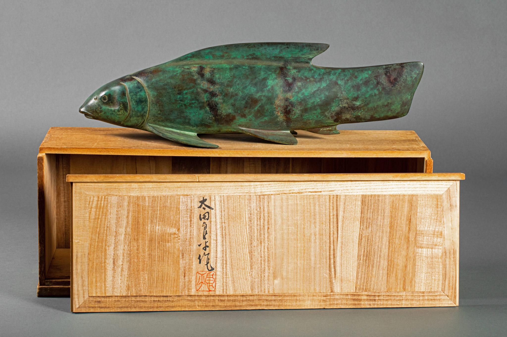 Japanese Bronze Carp For Sale 10