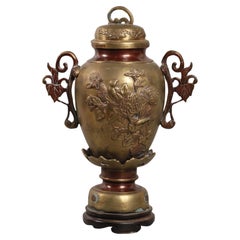Japanese bronze cover censer, 19th c .