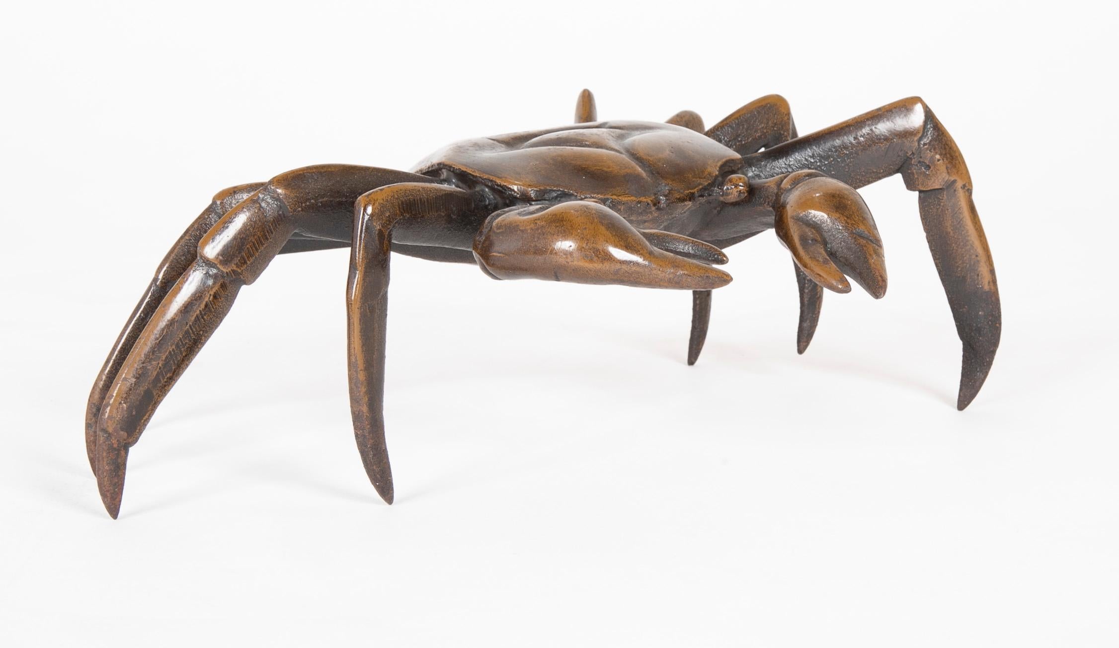 Japonisme Japanese Bronze Crab Sculpture