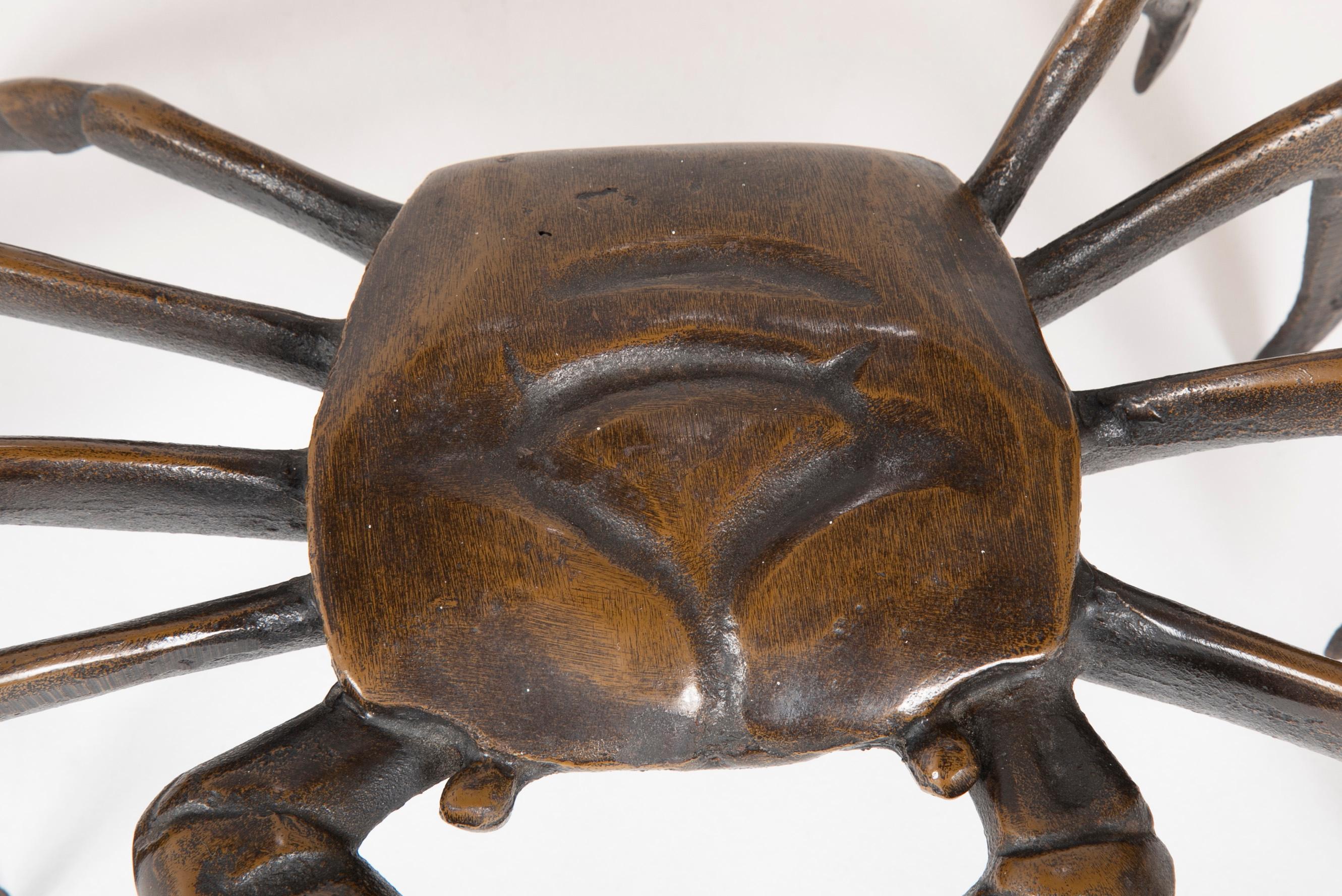 20th Century Japanese Bronze Crab Sculpture