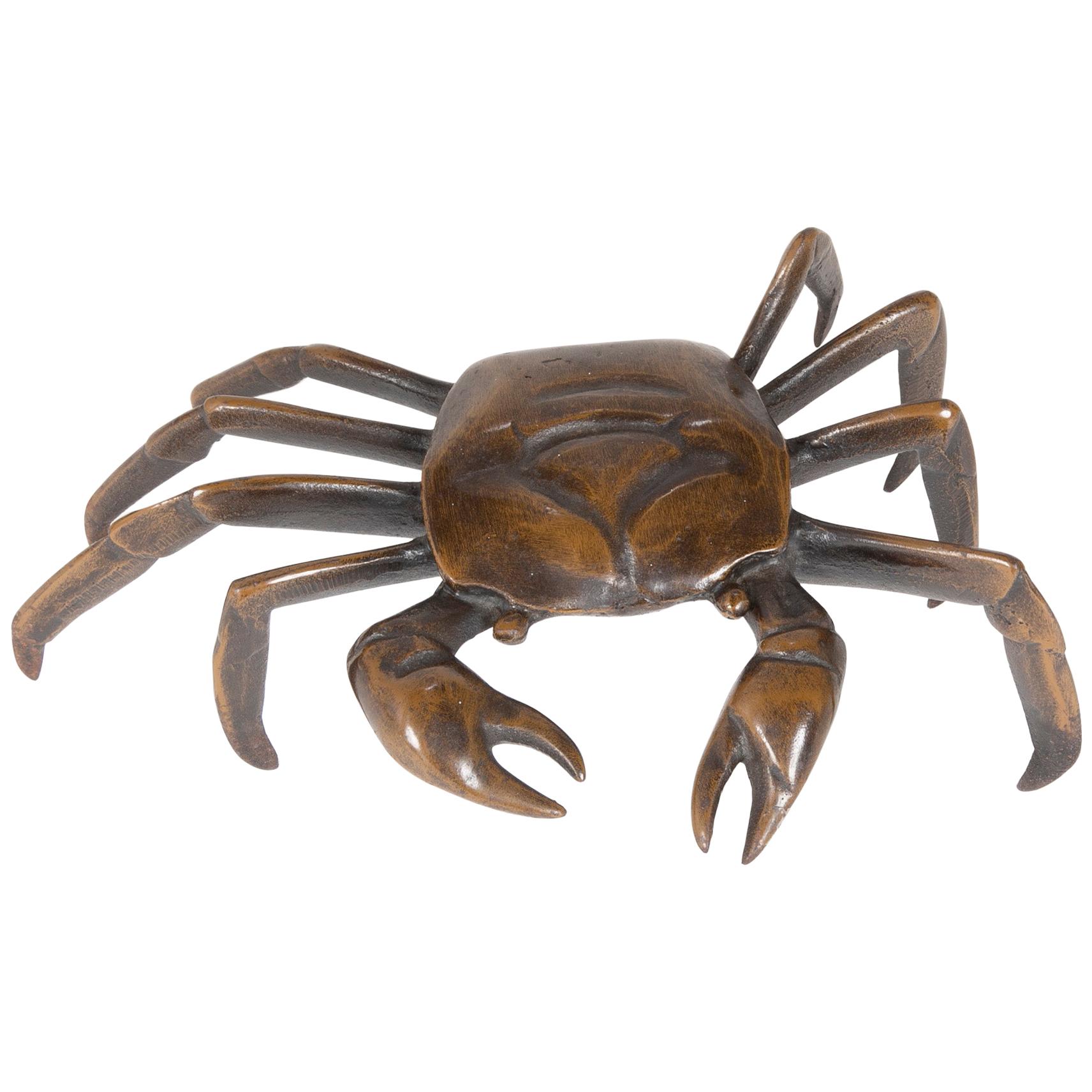 Japanese Bronze Crab Sculpture