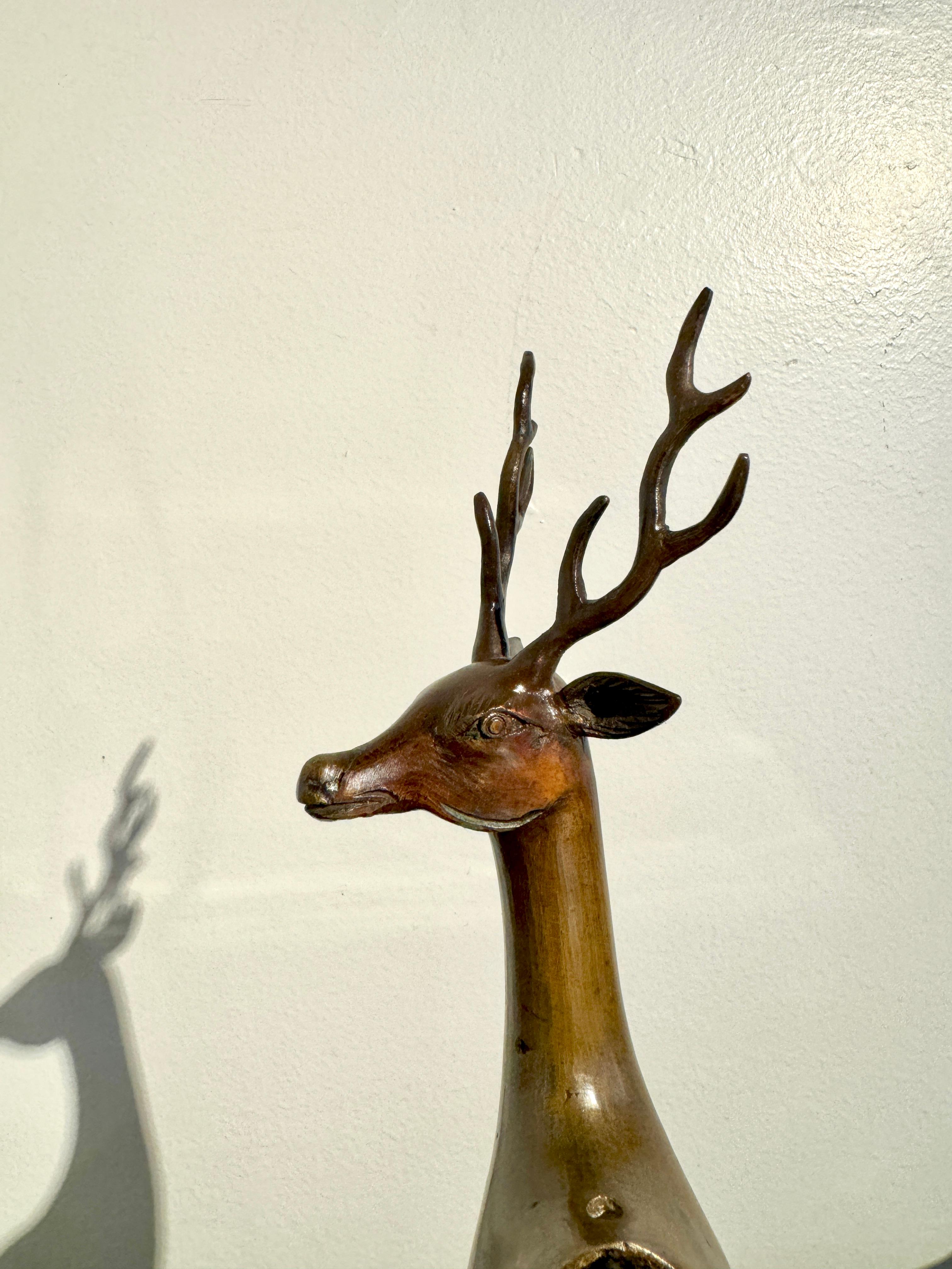 Japanese Bronze Deer Incense Burner, Koro, Meiji Period, late 19th c, Japan 5