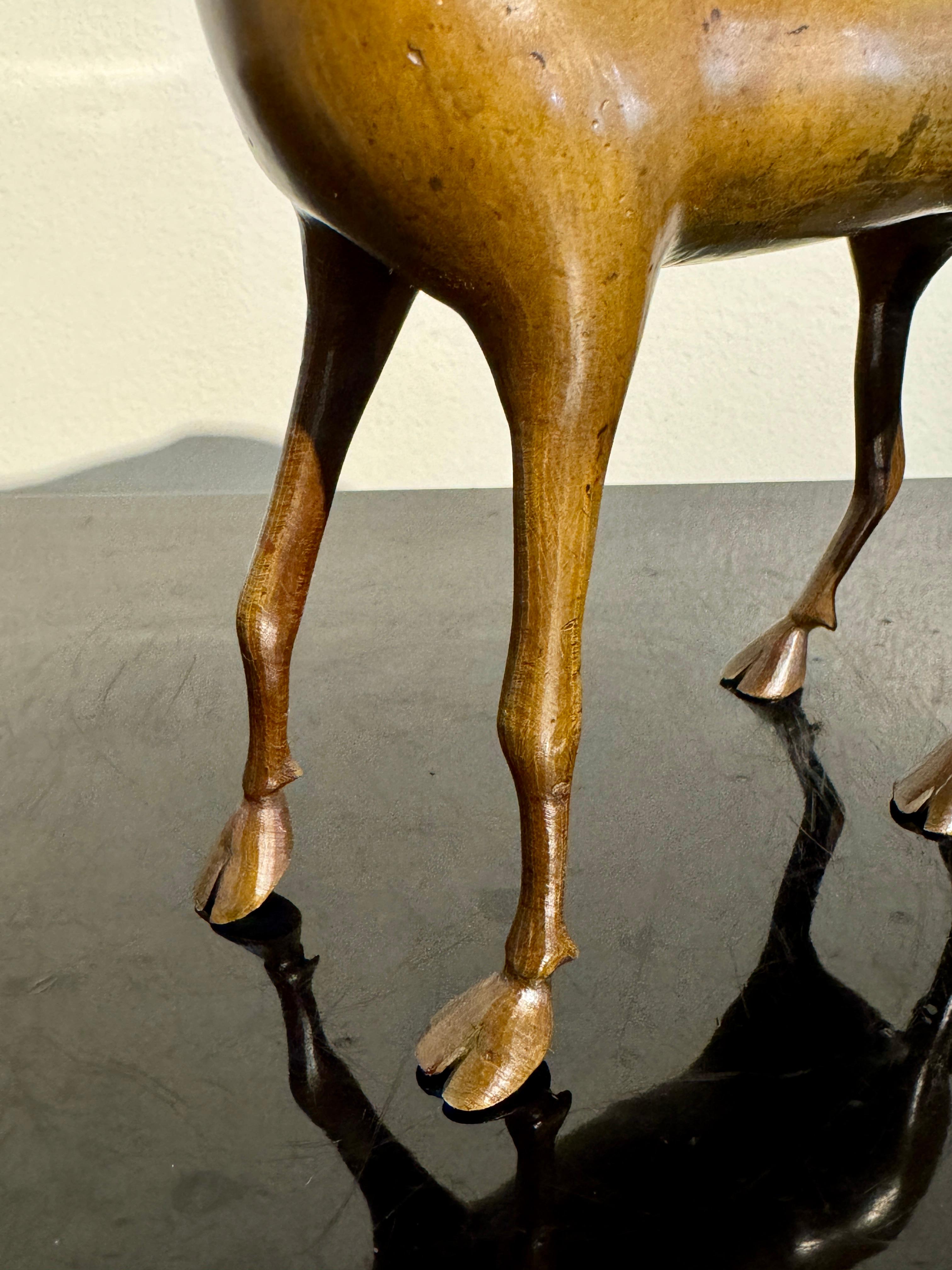 Japanese Bronze Deer Incense Burner, Koro, Meiji Period, late 19th c, Japan 6