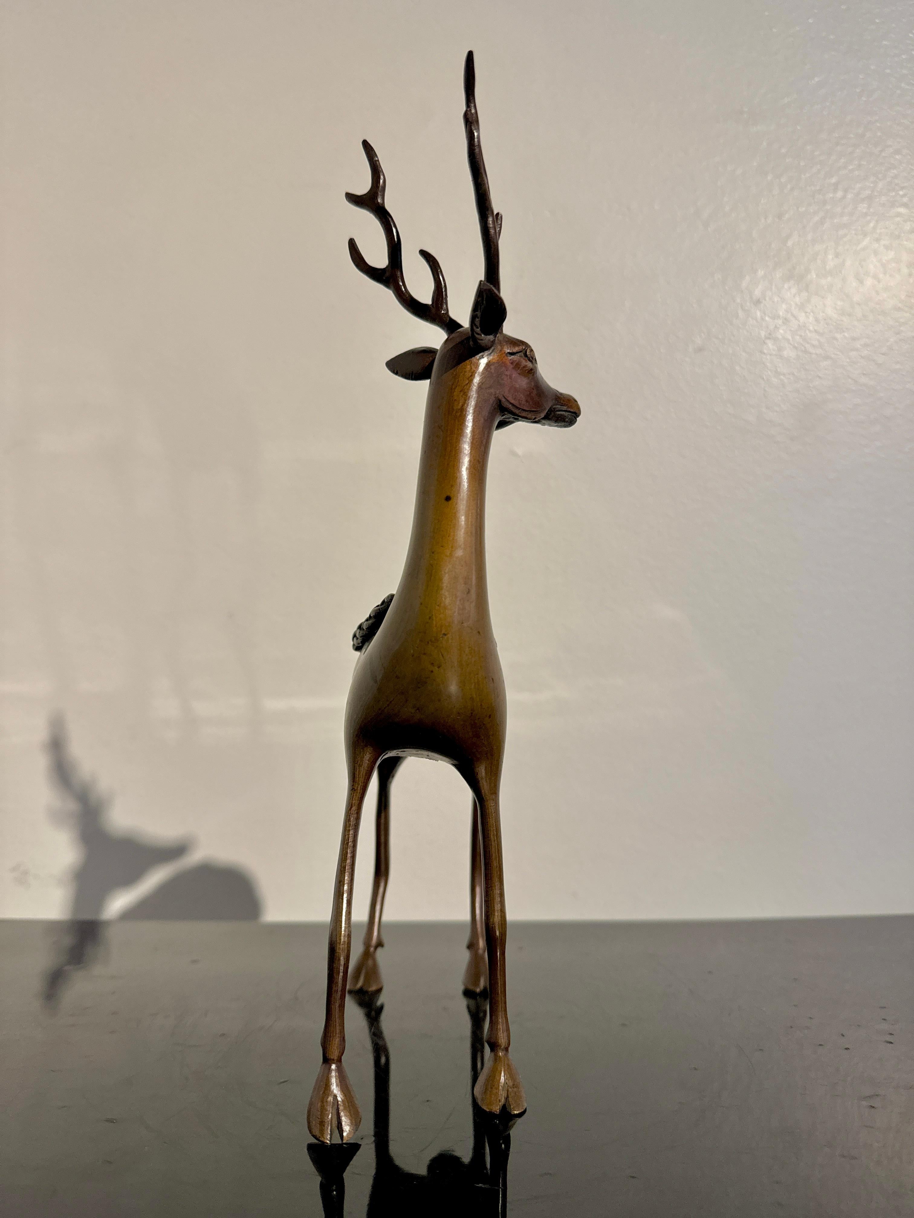 Japanese Bronze Deer Incense Burner, Koro, Meiji Period, late 19th c, Japan 1