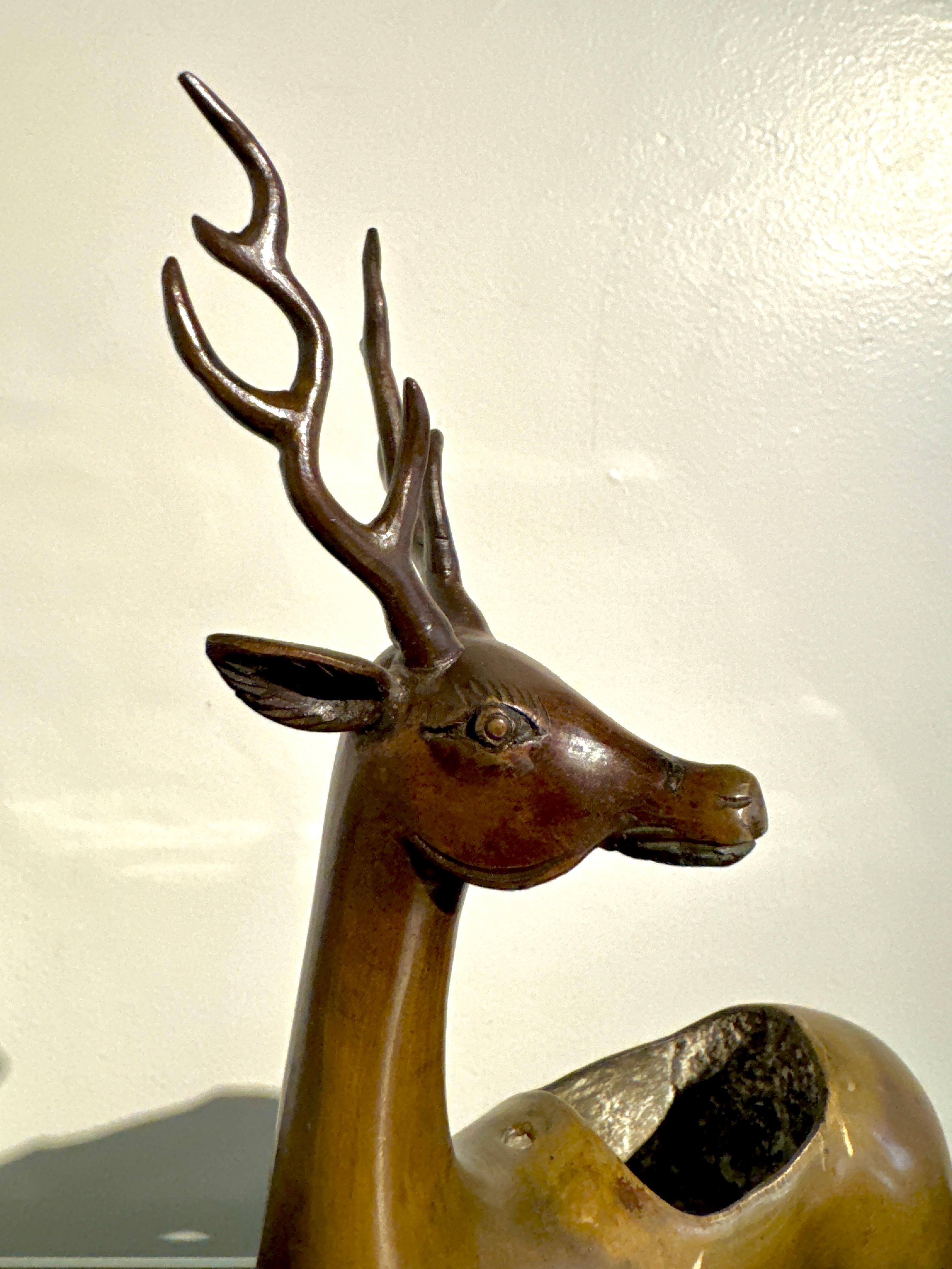 Japanese Bronze Deer Incense Burner, Koro, Meiji Period, late 19th c, Japan 3