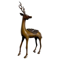 Japanese Bronze Deer Incense Burner, Koro, Meiji Period, late 19th c, Japan