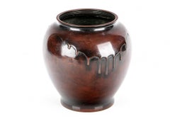 Japanese Bronze Drip Design Ikebana Vase