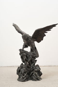 Japanese bronze eagle, Mieji period