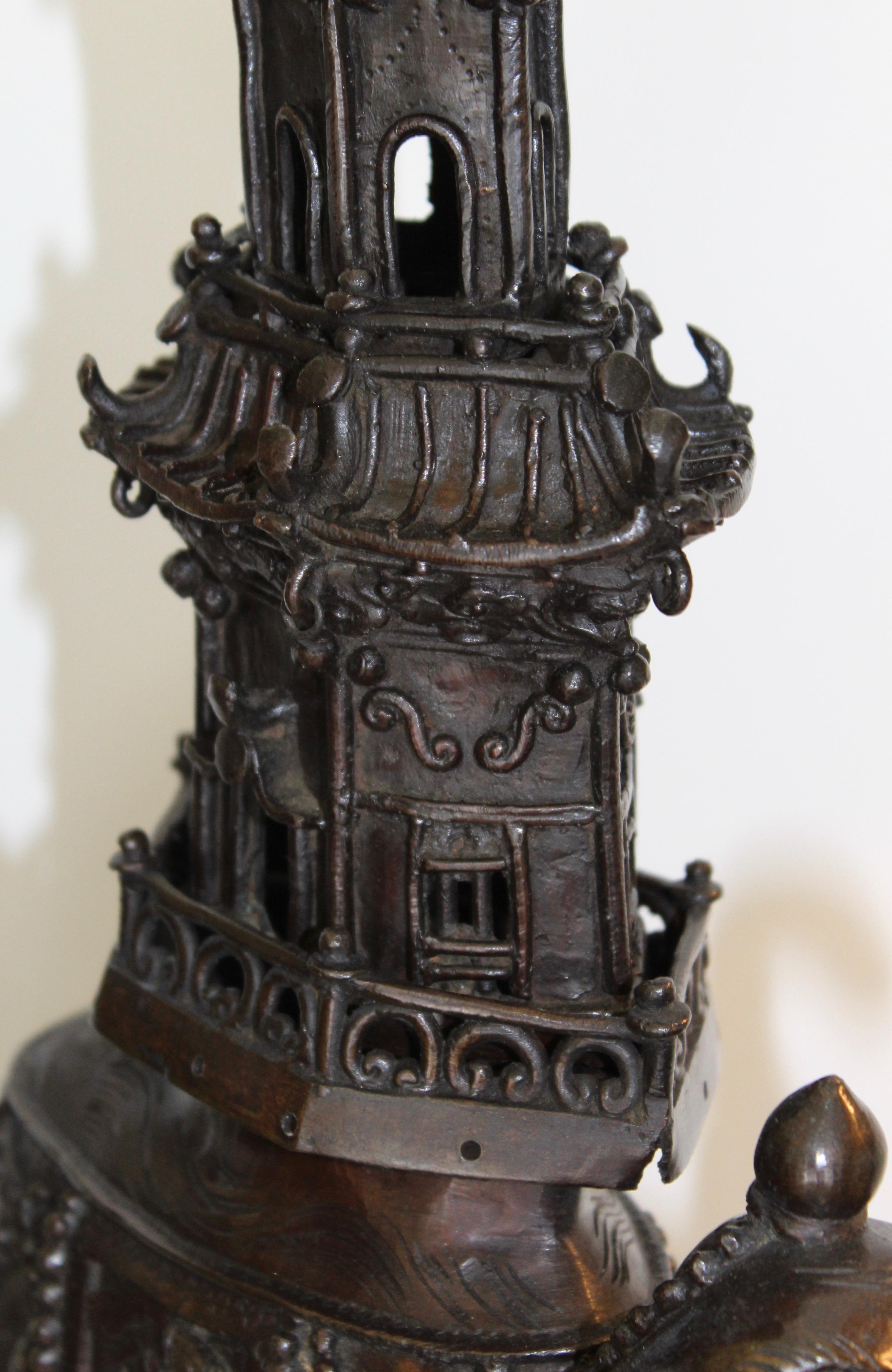 Late 19th Century Japanese Bronze Elephant Incense Burners, circa 1890 For Sale