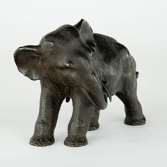 Japanisches Elefanten-Okimono aus Bronze von Maruki Company