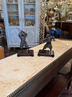 Japanese Bronze Fighting Samurai Warriors
