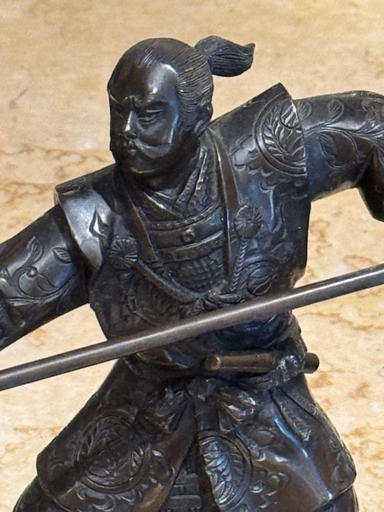 Japanese Bronze Fighting Samurai Warriors For Sale 2