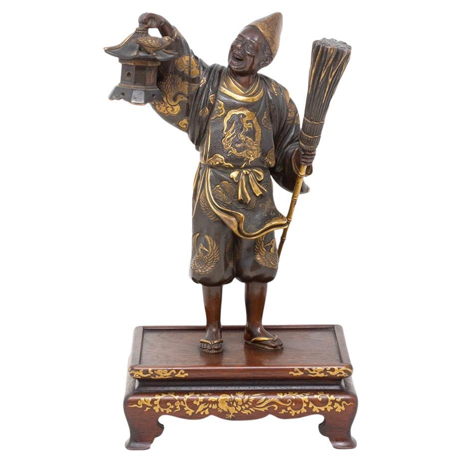 Japanese Bronze Figure by Miyao Eisuke, Meiji Period