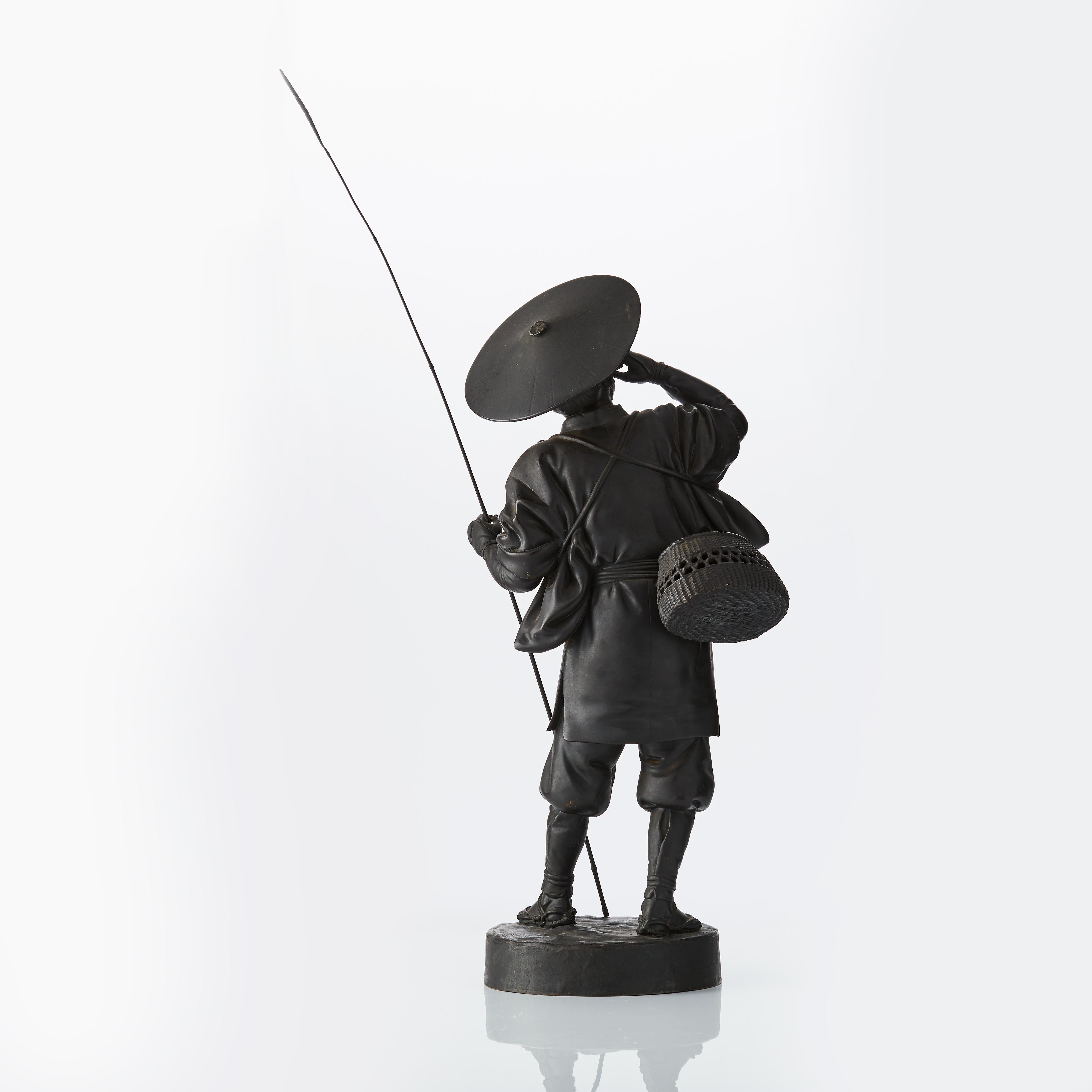 japanese fisherman figurine
