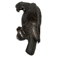 Japanese Bronze Hawk Ikebana