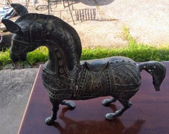 Escultura japonesa de bronce Caballo
