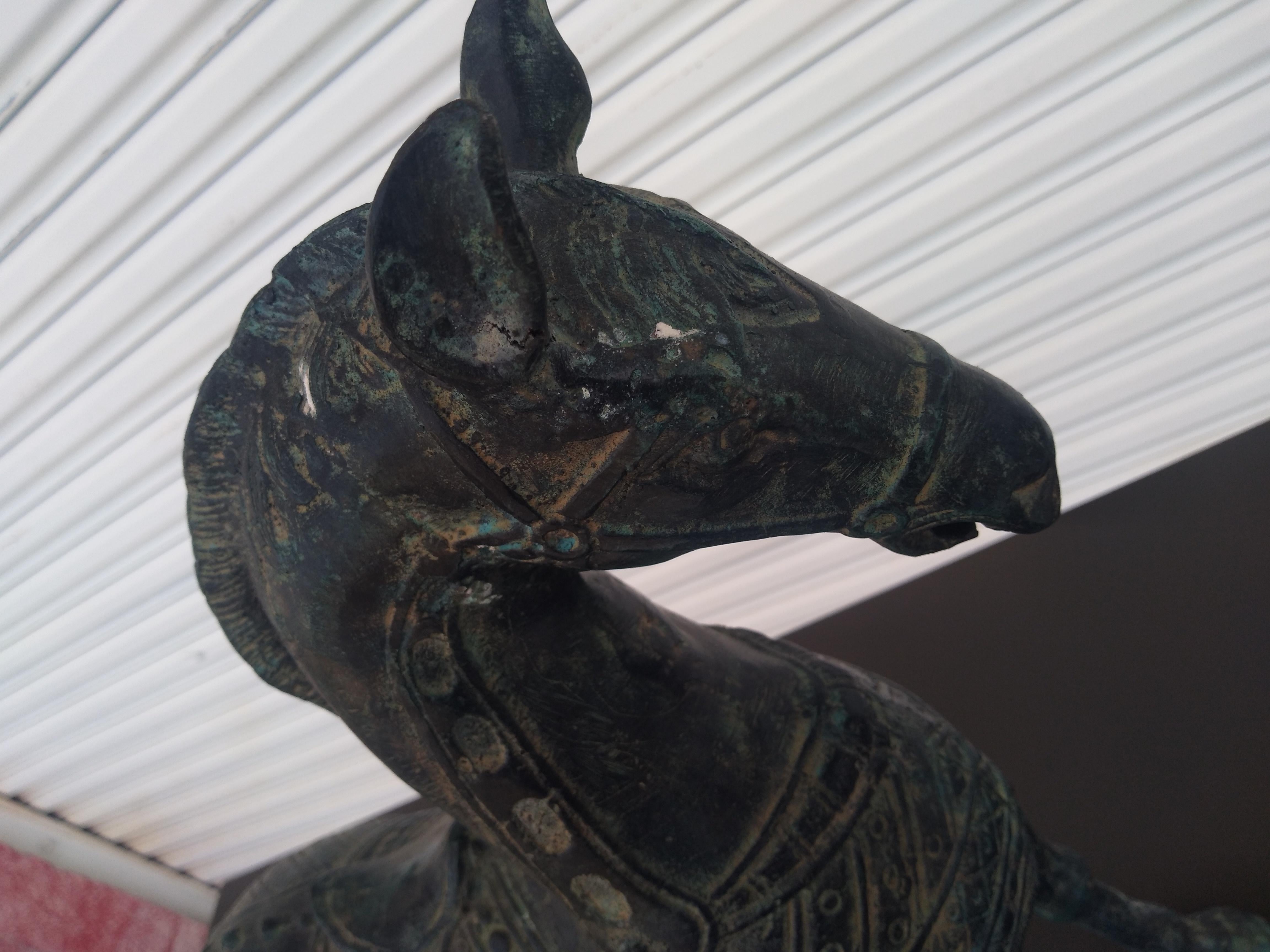 Escultura japonesa de bronce Caballo siglo XX en venta