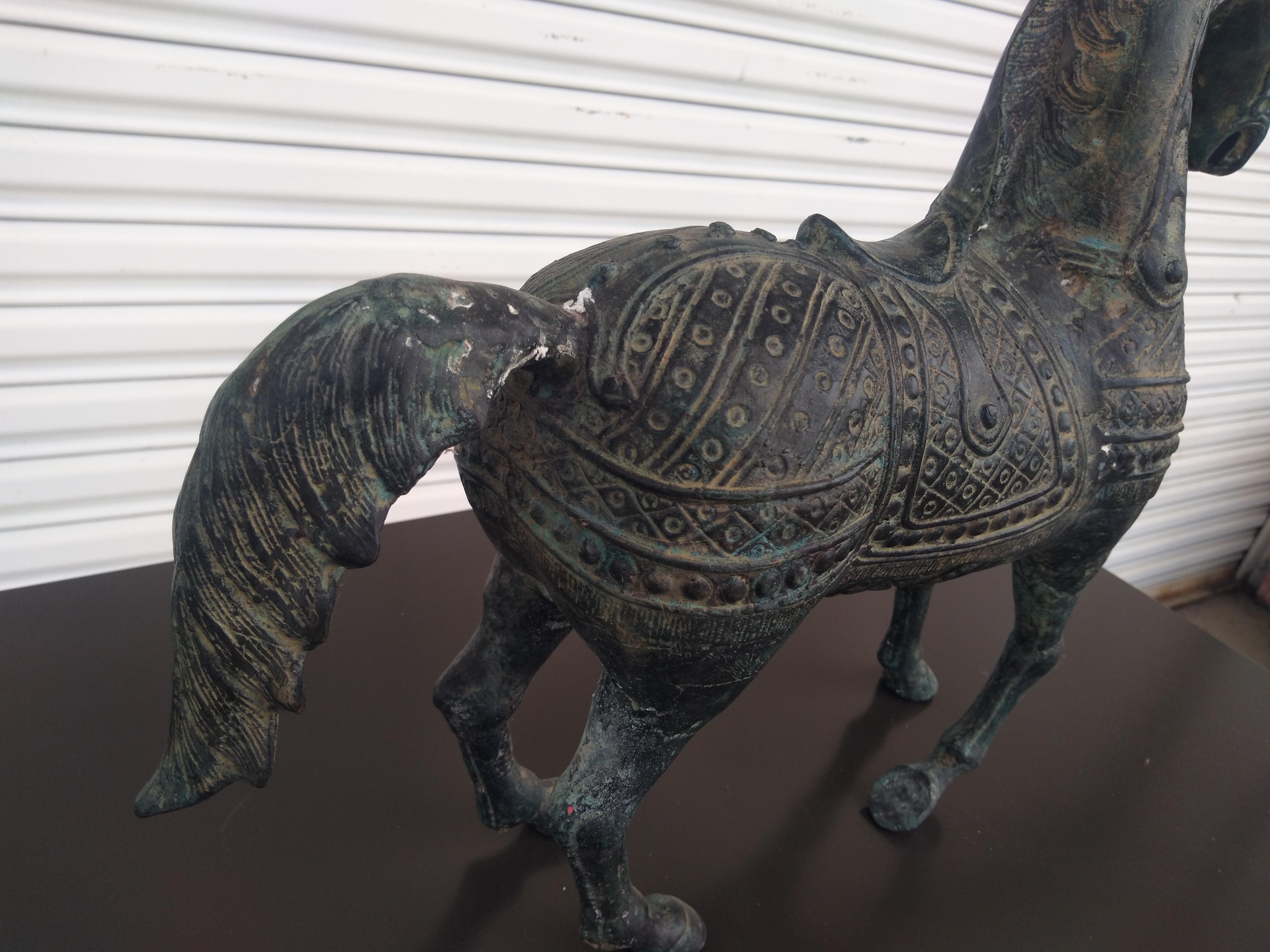 Escultura japonesa de bronce Caballo Bronce en venta