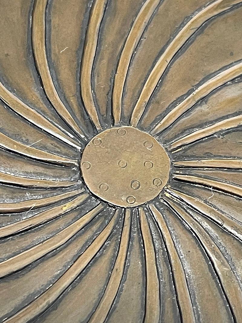 19th Century Japanese Bronze Ikebana Lotus Footed Bowl For Sale