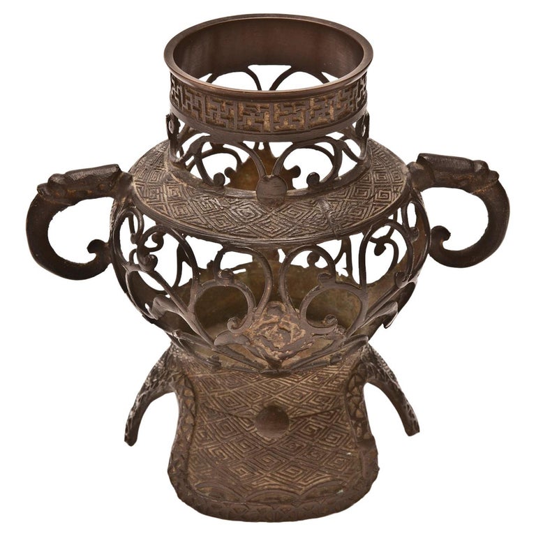 Japanese Bronze Incense Burner For Sale at 1stDibs