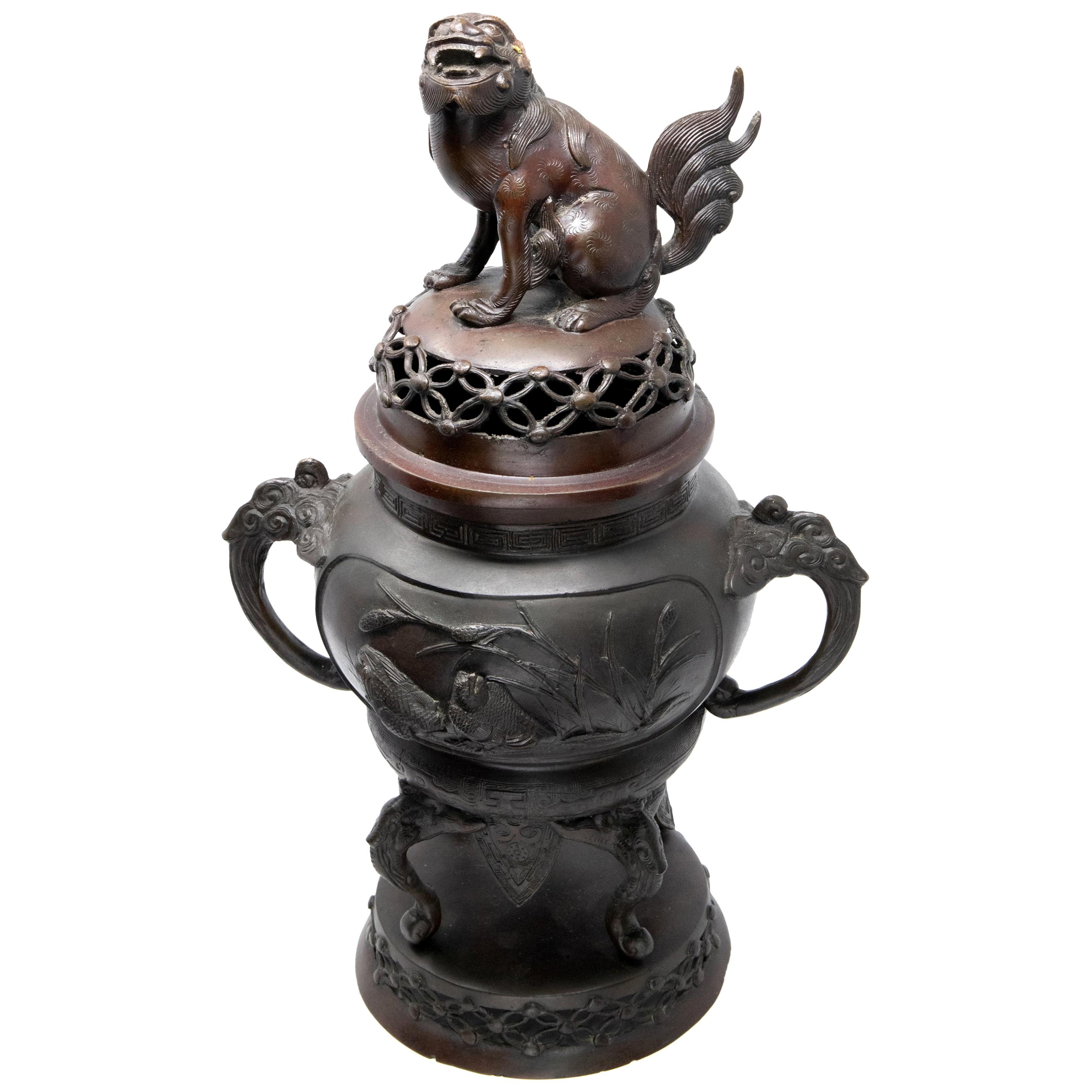 Japanese Bronze Incense Burner