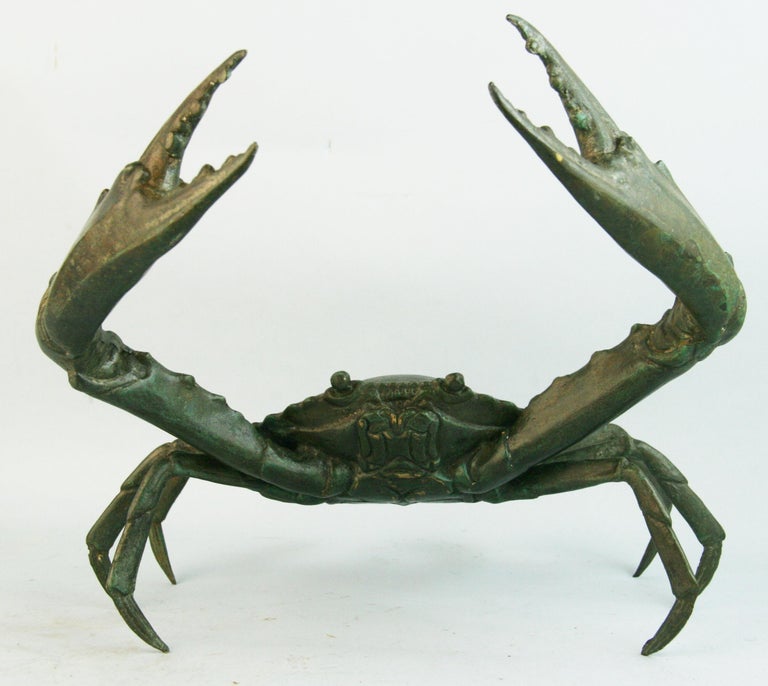 Mid-20th Century Japanese Bronze Jumbo Crab For Sale