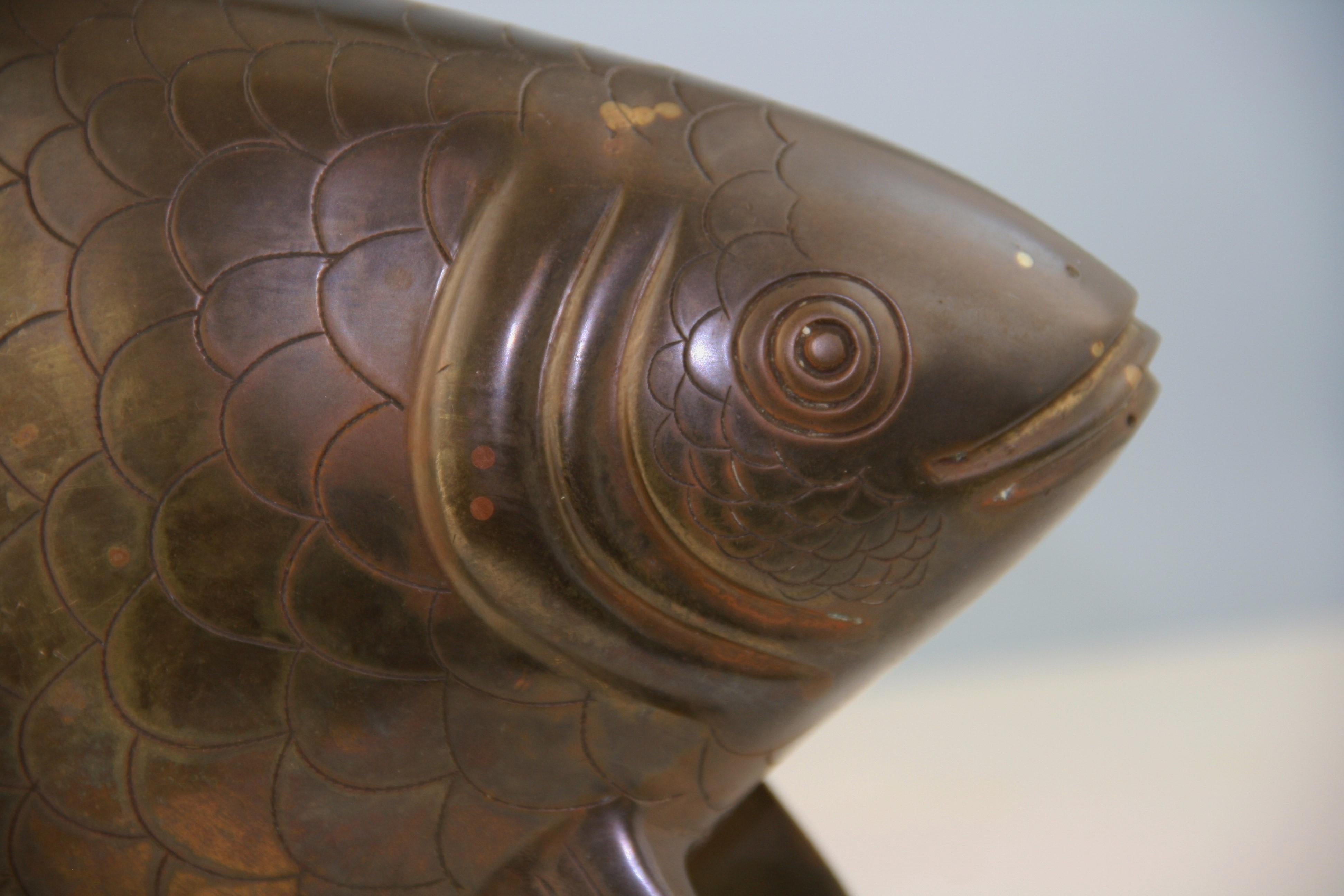 Japanese Garden  Bronze Oversized  Koi  Trophy Fish Fortune and Prosperity 4