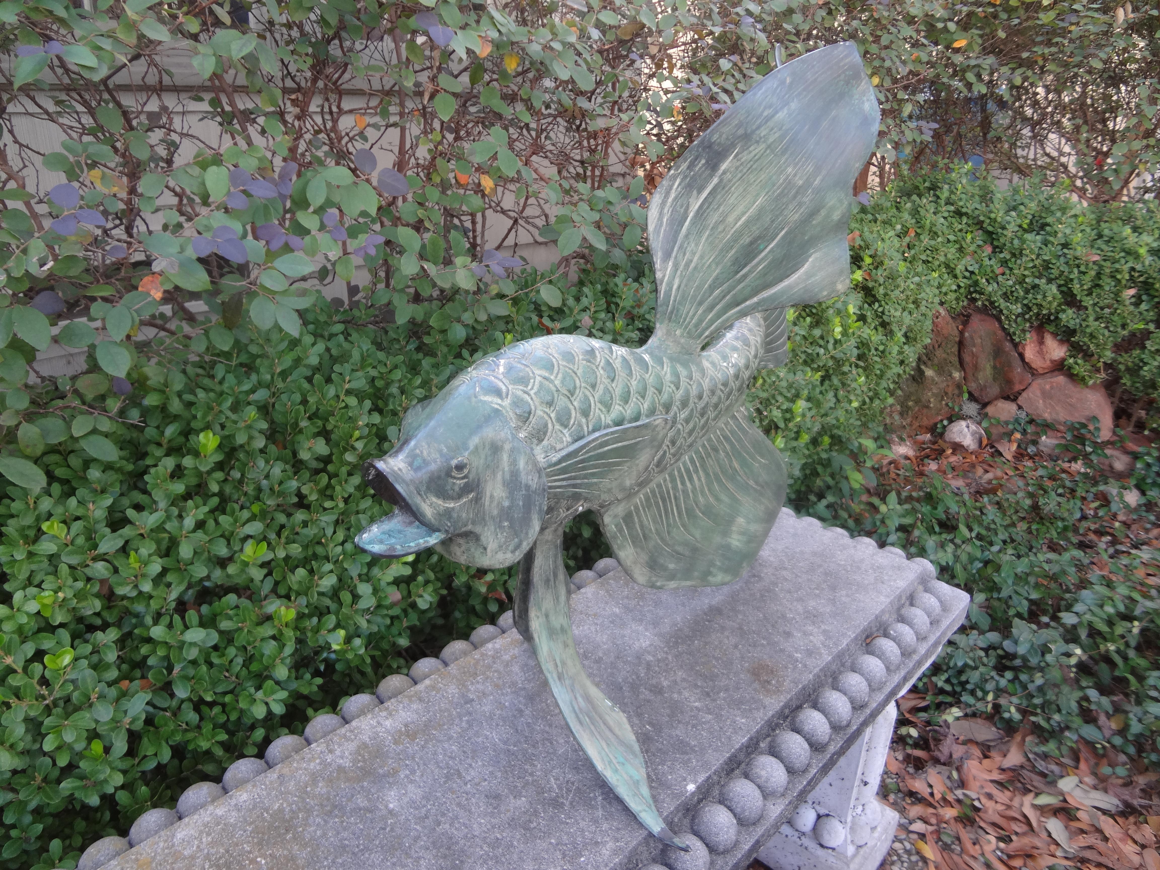 Japanische Koi-Fisch-Skulptur aus Bronze im Angebot 6
