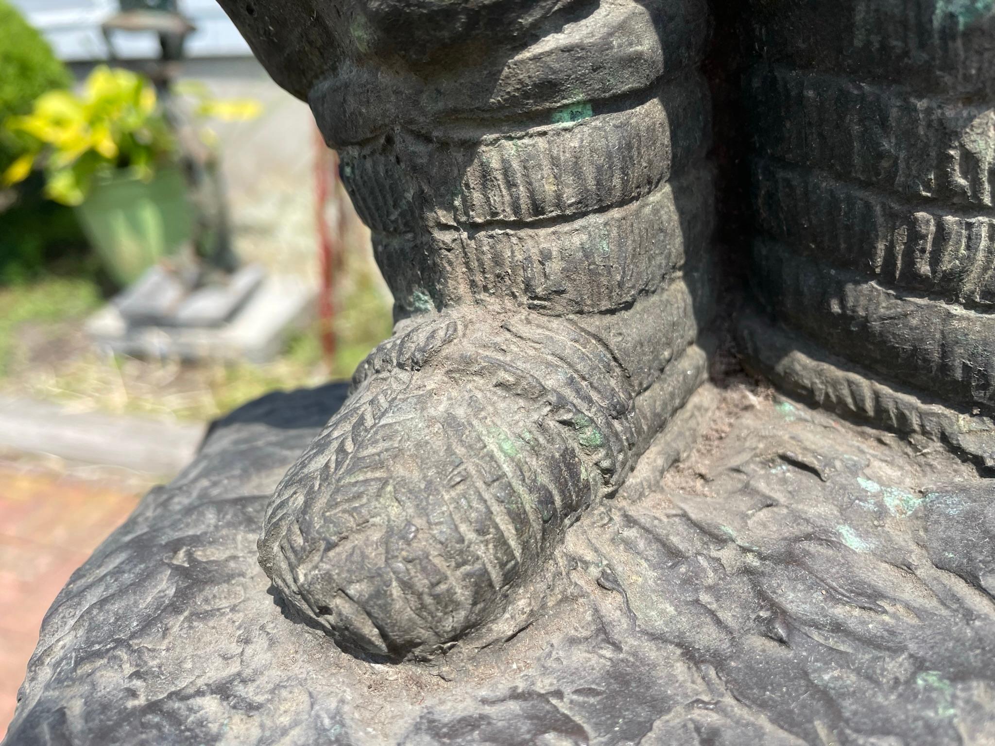 Japanische Bronzeskulptur „Schweet Child Zenmoto“ aus der Mitte des Jahrhunderts im Angebot 8