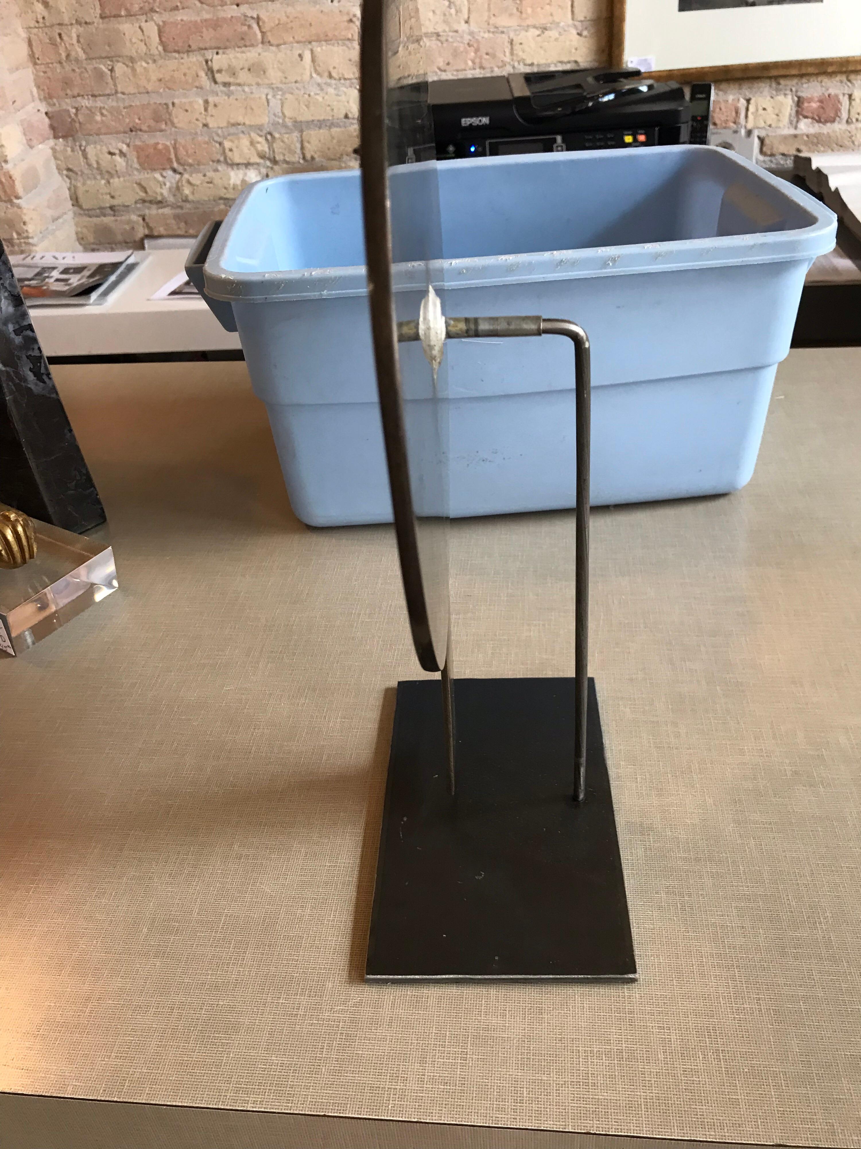 Japanese Bronze Mirrors on Stands In Good Condition For Sale In Chicago, IL