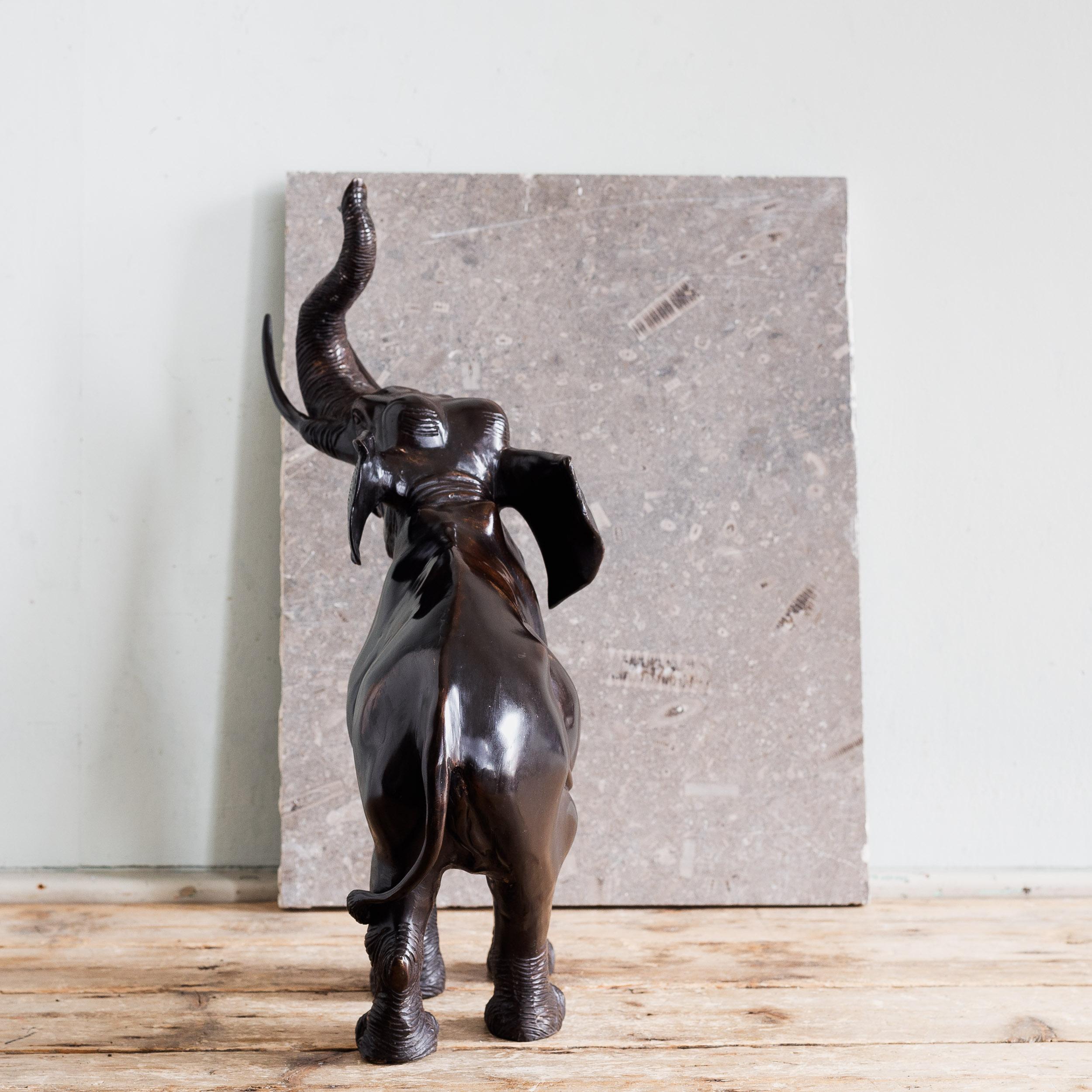 20th Century Japanese Bronze of an Elephant For Sale